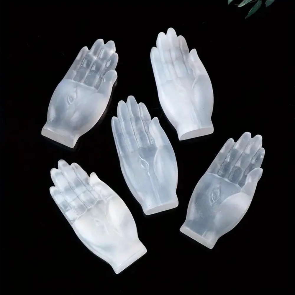 Reiki Charger Selenite Hand View 3